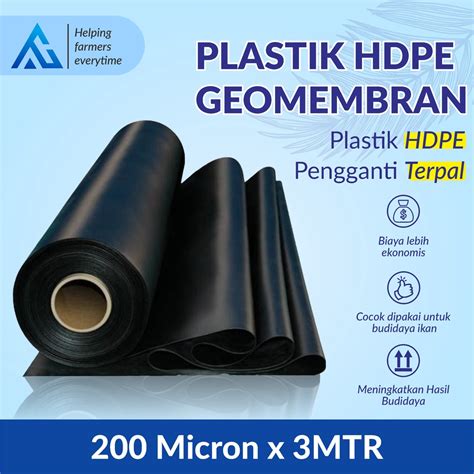 Jual Geomembran Hdpe Tebal Micron Lebar Meter Shopee Indonesia