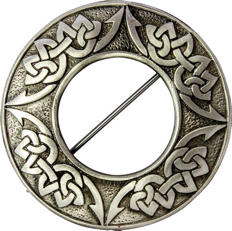 I Luv Ltd Ladies Plaid Brooch Fly Scottish Pewter Celtic Knot Design