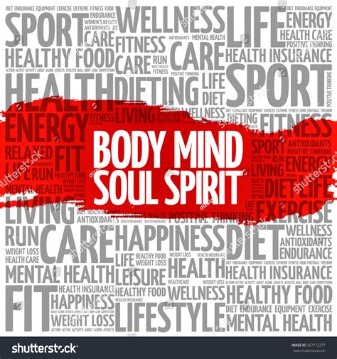 Body Mind Soul Spirit Word Cloud Stock Vector Royalty Free 357712277