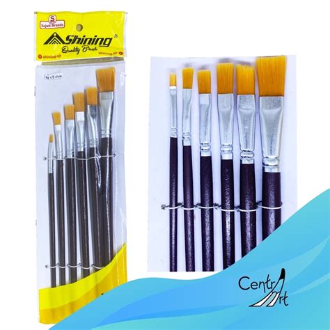 Jual Shining Paint Brush Set Kuas Lukis Flat Flat Brush Set Set