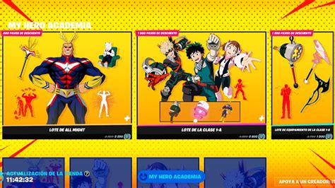 Nuevo Tienda Con Todas Las Skins De My Hero Academia En Fortnite