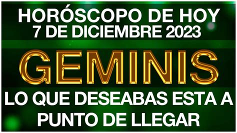 GEMINIS HOY UNA GRAN SORPRESA HORÓSCOPO DIARIO GÉMINIS 7 DE