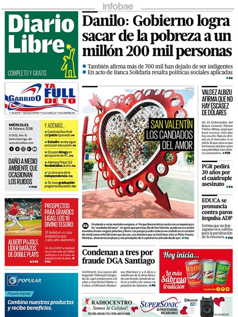 Diario Libre República Dominicana Miércoles 14 De Febrero De 2018