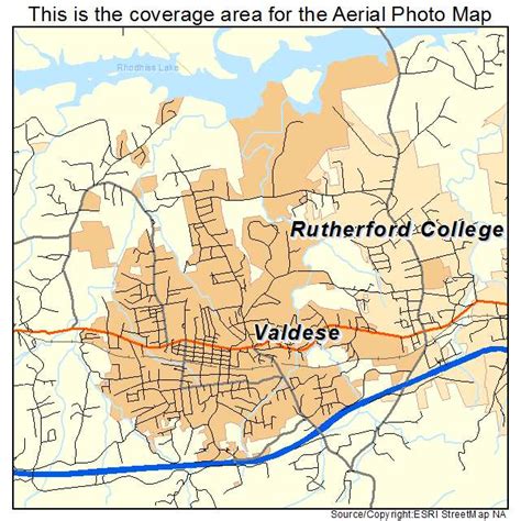 Aerial Photography Map of Valdese, NC North Carolina