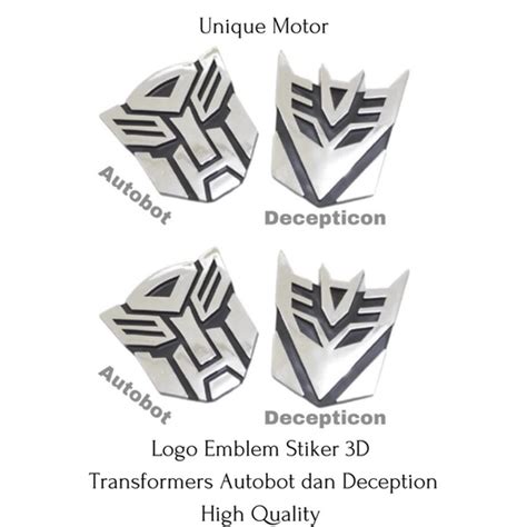 Jual Logo Emblem Sticker D Transformers Autobot Dan Deception High