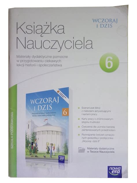 WCZORAJ I DZIŚ KL 6 Książka nauczyciela NOWA ERA 8487696477