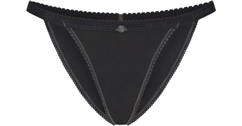 Skims Logo Picot String Bikini In Black Lyst