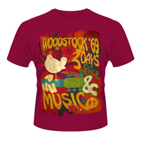 Woodstock Mens T Shirt Swirl Poster Merchandise Zavvi