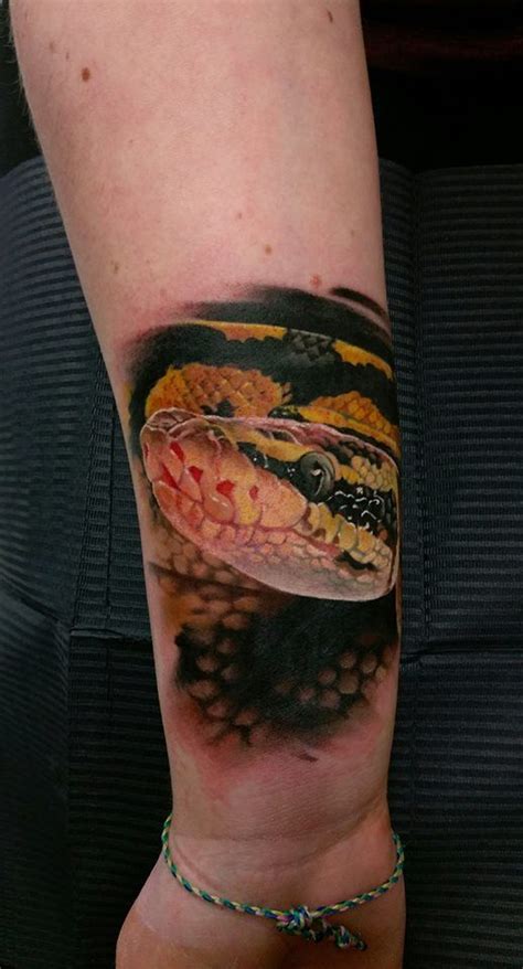 Realistic Color Tattoo This Snake Tattoo Is Done By Nino Dinchev