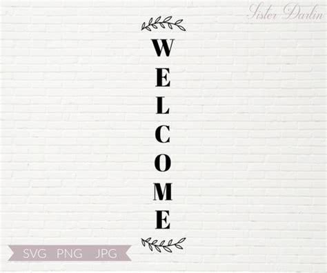 Welcome Sign SVG Vertical Welcome Sign For Porch Porch Etsy Canada