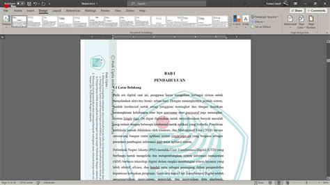Bagaimana Cara Menerapkan Watermark Di Dokumen Skripsi Atau Tugas Akhir