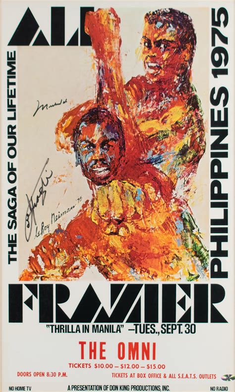 Muhammad Ali and Joe Frazier Signed 'Thrilla in Manila' Poster