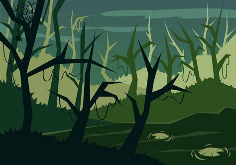 Swamp Illustration Vector 117283 Vector Art At Vecteezy