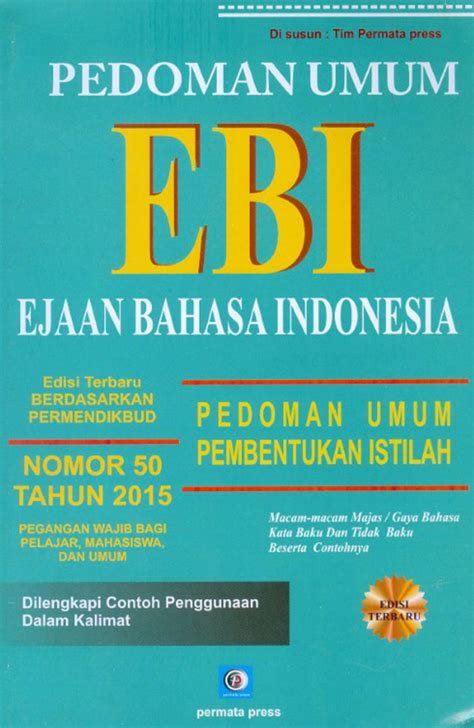 Jual Buku Pedoman Umum Ebi Ejaan Bahasa Indonesia Karya Tim Permata