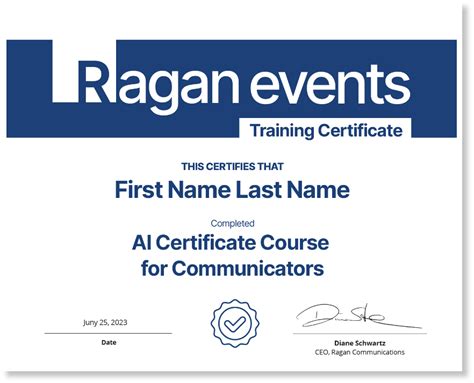 AI Certificate Course for Communicators - Ragan Communications