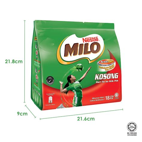 NESTLÉ MILO KOSONG ACTIV GO 18 Sticks 30g x2 packs New PGMall