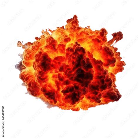 realistic fire explosion isolated on transparent background,transparency Stock Photo | Adobe Stock