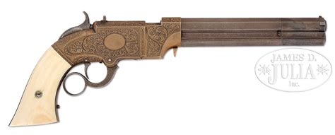 Elaborately Engraved Volcanic New Haven Arms No Navy Pistol