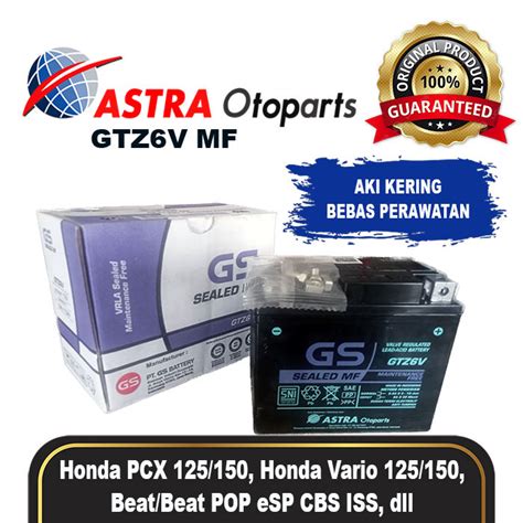 Aki Motor PCX Vario Beat Dll GS Astra GTZ6V MF Original Lazada