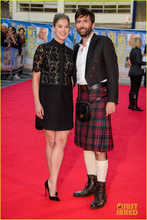 Rosamund Pikes Co Star David Tennant Wears Kilt At What We Did On Our