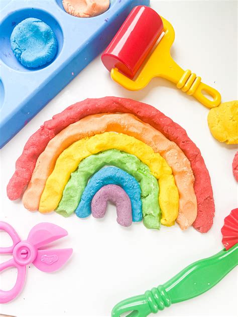Easy No Cook Diy Play Dough Recipe Abcdee Learning