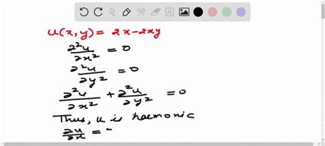 Solved Verify That The Given Function U Is Harmonic Find V The