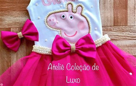 Roupa De Anivers Rio Da Peppa Pig De P Rolas No Elo Ateli Cole O