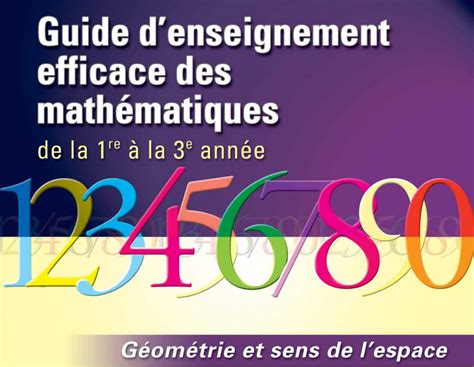 Guides d enseignement efficace des mathématiques de la 1re à la 3e