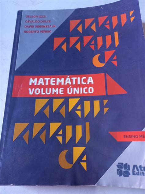 Matemática Volume Único Gelson Iezzi Ensino Medio Livro Usado 85558020 Enjoei