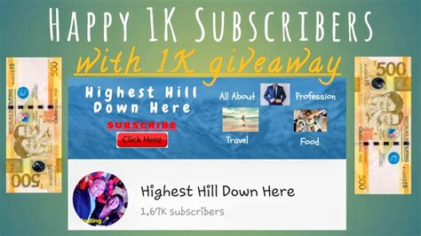 1k Subscribers Celebration And 1k Giveaway 2 Lucky Winners Of 500 Php