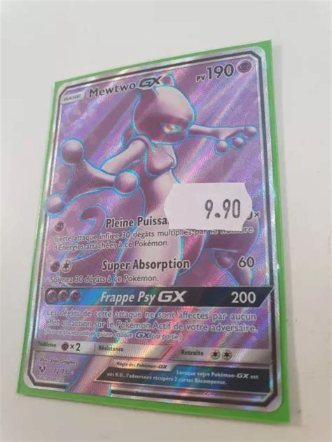 CARTE POKÉMON MEWTWO GX 72 73 Soleil Lune SL3 5 Légendes Brillantes