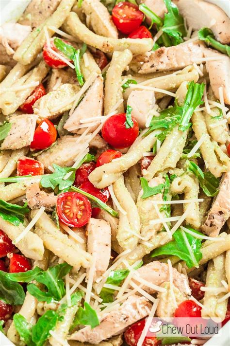 Pesto Pasta Salad With Grilled Chicken Chew Out Loud