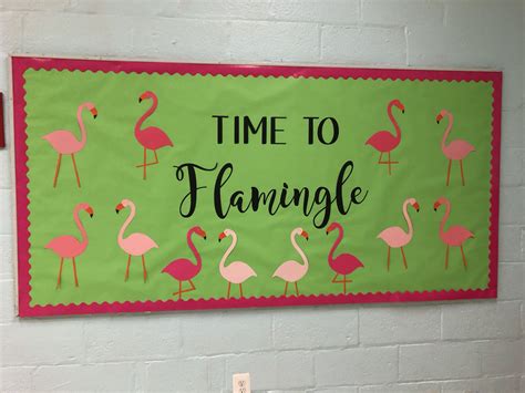 Flamingo Bulletin Board School Crafts Teacher Craft Bulletin Boards Classroom Decor