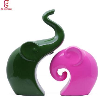 Gw Creations Green Pink Polyresin Decorative Showpiece Ganesha JioMart