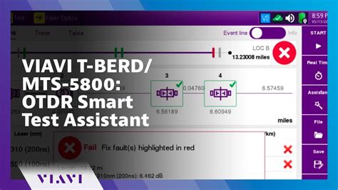 VIAVI T BERD MTS 5800 OTDR Smart Test Assistant YouTube