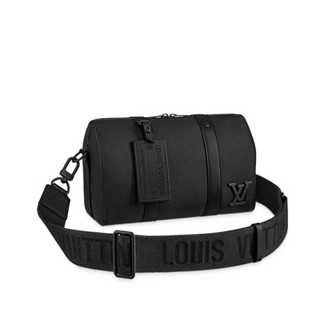 Louis Vuitton Aerogram Leather City Keepall Black