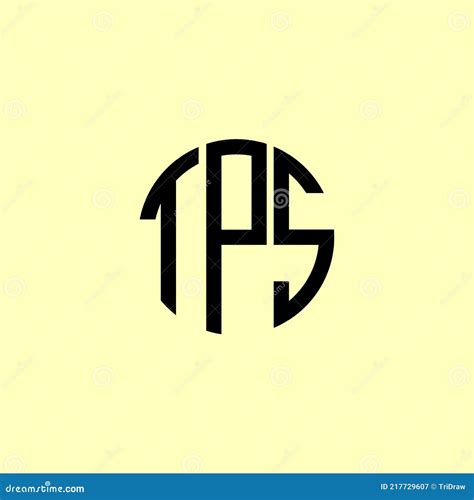 Creative Rounded Initial Letters Tps Logo Stock Vector Illustration