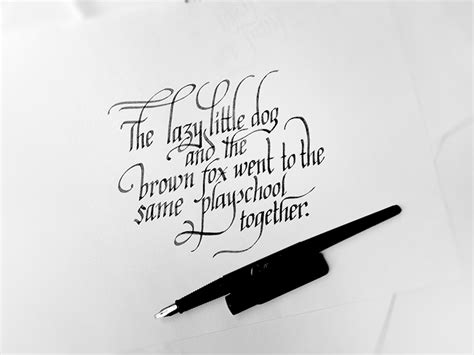 The 'Quick brown fox' Calligraphy project on Behance