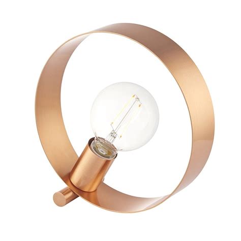 90455 Hoop 1 Light Table Lamp Brushed Copper