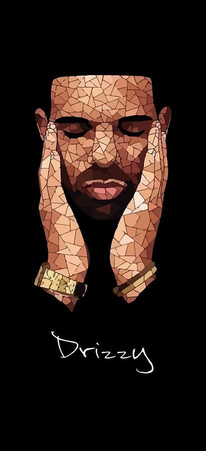 Drizzy Drake Rapper Mosaic Digital Art By Anston Roberts