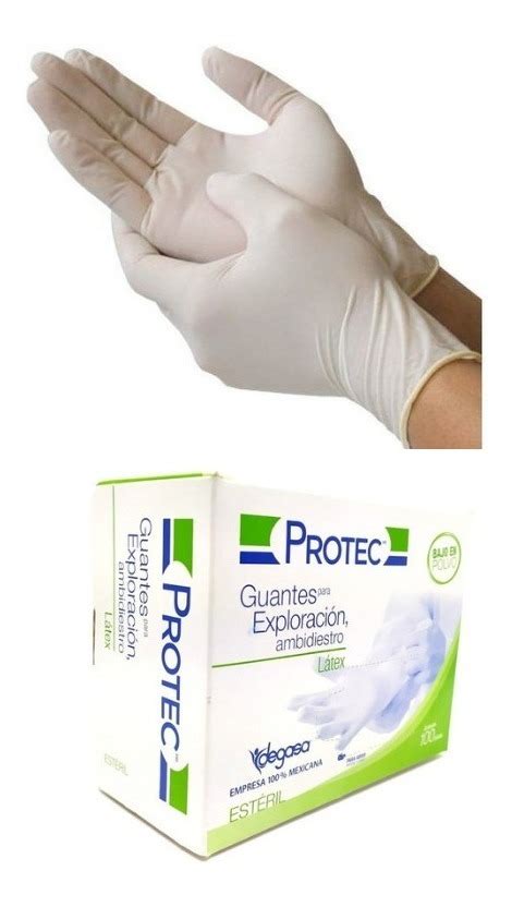 Caja De Guantes De Lat X Esteril Protec Piezas Mediano Env O Gratis