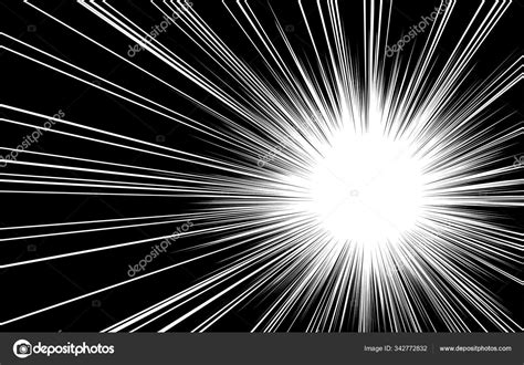 Manga Radial Line Effect Background Stock Vector Image By