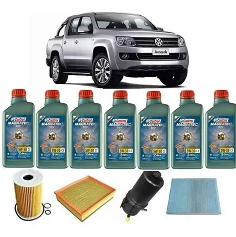 Kit Troca Óleo Castrol Edge 5w30 Volkswagen Amarok Diesel RJ IMPORTS