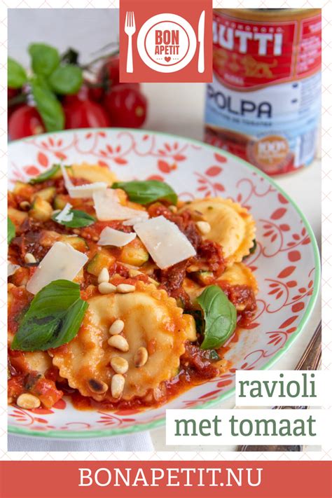 Ravioli Met Saus Van Zongedroogde Tomaatjes Bonapetit