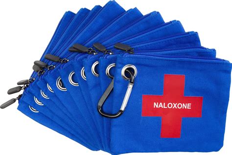 W Wilken Canvas Bag With Zipper Pouch For Naloxone Opioid Overdose Kits Holds All