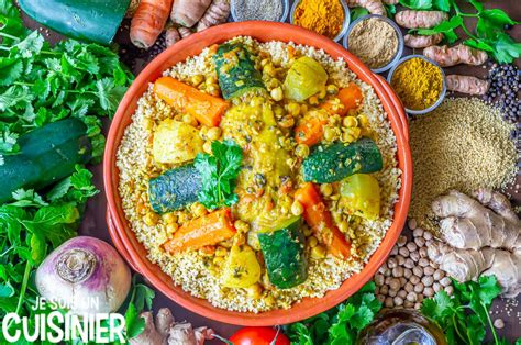 Recette de couscous au poulet et légumes Cuisine marocaine