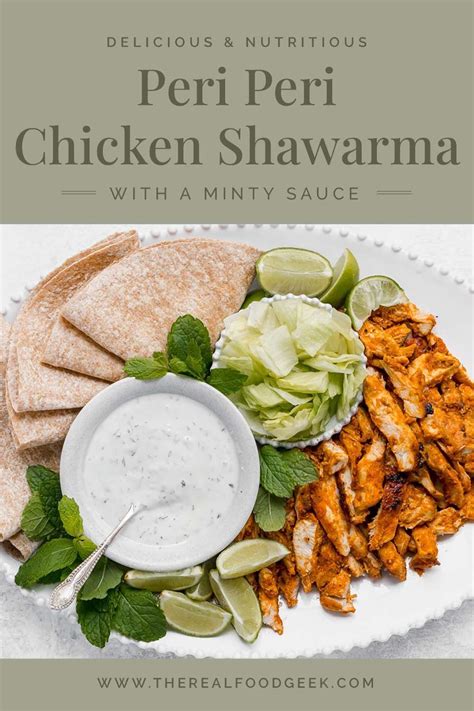 Chicken Peri Peri Shawarma With Mint Yogurt Sauce Recipe Healthy Recipes Chicken Crockpot