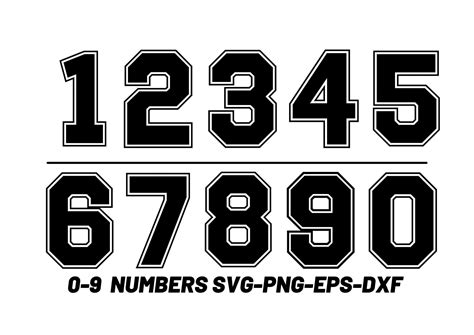 Collage Number Svg Varsity Font Svg Shirt Number Football Number Svg