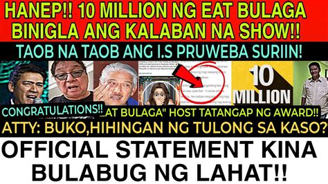 Matindi Ito Million Ng Eb Binulaga Ang Kalaban Official Statement