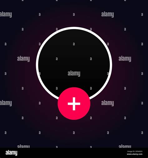 TikTok Profile Avatar Interface. Icon Interface. Add Photo Stock Vector Image & Art - Alamy